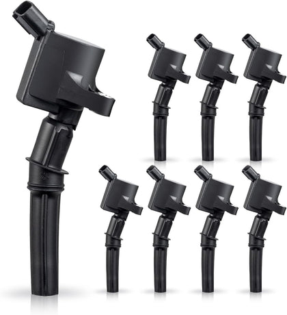 Set of 8 Curved Boot Ignition Coil Pack Compatible with Ford Lincoln Mercury 4.6L 5.4L V8 Replacement for DG508 C1454 C1417 FD503 1L2U12029AA I2LU-12A388-AA C1417 DG473 DG481 DG491