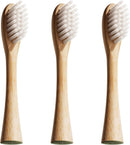 Bamboo Replacement Heads 3 Pack - Exclusive to  Sonic Electric Toothbrush - Soft Bristle Bamboo Heads - Made with Eco Loving Renewable Bamboo