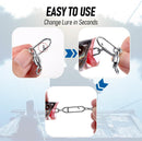 30-Pack Fishing Speed Clips Quick Change Snap Swivels, Ball Bearing Swivel Power Clips Fishing Snap Swivels Freshwater Saltwater Crankbait Popper Lures Quick Snaps Connectors Tackle