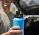 Wide Mouth Lid with Flexible Handle Compatible with Hydro Flask 12/16/18/20/32/40/64 Oz, Fits Simple Modern, Takeya, Iron Flask, BUZIO and Most Wide Mouth Water Bottles (Black, 1 Pack)