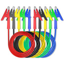 5PCS Alligator Clips Test Leads Dual Ended Crocodile Wire Cable with Insulators Clips Test Flexible Copper Cable for Electrical Testing 6.56ft/2m