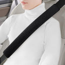 Extra Long Seatbelt Cover Super Soft Furry for Adults Kids Women & Men, Thick Plush Full Car Seat Belt Strap Cushion, Fluffy Shoulder Pad Protector, Auto Interior Accessories, 1pc, Black, 15.5in