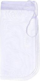 Media Filter Bag Aquarium Extra Fine,Reusable 180 Micron Drawstring Mesh Filter Bags for Very Fine Resins Filter (7.5"*3.6" (6 Pack))