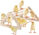 Wooden Chick Perch Stand, Pine Roosting Bar, Jungle Gym Perch Toys for Chicken Coop & Brooder, Bird Perch for Baby Chicks & Parrots (Large)