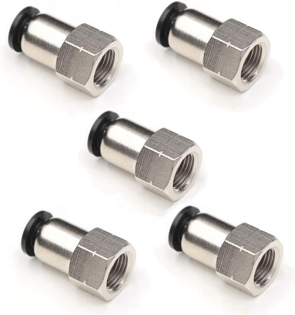1/4 Inch Air Tube Fittings - 1/8 Npt Female Push To Connect Quick Connect Air Hose Fittings 5Packs