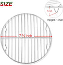 7½ Inch Cooking Rack Round, Stainless Steel Round Rack for Cooking Cooling Steaming Baking, Fit Air Fryer Pot Pressure Cooker, 2 Pack -Oven Safe, Silver