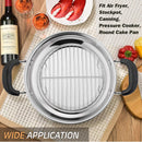 7½ Inch Cooking Rack Round, Stainless Steel Round Rack for Cooking Cooling Steaming Baking, Fit Air Fryer Pot Pressure Cooker, 2 Pack -Oven Safe, Silver
