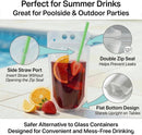 100PCS Drink Pouches with Side Straw Port, Resealable Leak-Resistant Beverage Bags with Straws & Funnel, 17oz Bulk Party Drink Containers for Cocktails, Juice & Slushies