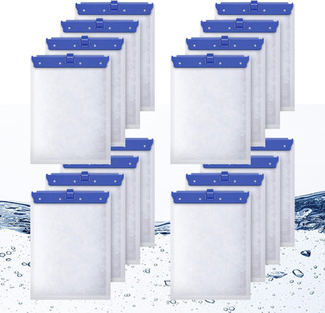 16 Count Large Filter Cartridges Compatible with Whisper Bio Bag Filters, Large Aquarium Filter Cartridge for Whisper 20i 40i, IQ20/30/45/60, PF20/30/40/60 and Repto Filter