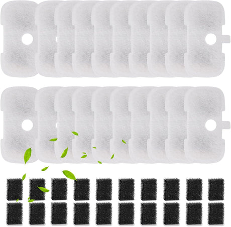 20 Packs Filter Replacement Compatible with  Cat Water Fountain PLWF005/PLWF105/PLWF115/PLWF106/PLWF116/PLWF305, Upgrade Replacement Filters Fit Pet libro Water Fountain, Easy to Install