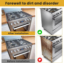 Stainless Steel Stove Gap Covers - 304 Stove Gap Filler, Easy retractable Length 13.8" to 27.5", Width 0.79", Heat Resistant Guard Between Stove Top & Counter, 2 Pck