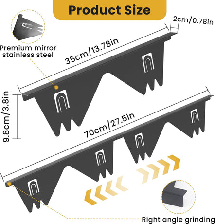 Stainless Steel Stove Gap Covers - 304 Stove Gap Filler, Easy retractable Length 13.8