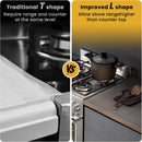 Stainless Steel Stove Gap Covers - 304 Stove Gap Filler, Easy retractable Length 13.8" to 27.5", Width 0.79", Heat Resistant Guard Between Stove Top & Counter, 2 Pck