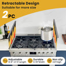 Stainless Steel Stove Gap Covers - 304 Stove Gap Filler, Easy retractable Length 13.8" to 27.5", Width 0.79", Heat Resistant Guard Between Stove Top & Counter, 2 Pck