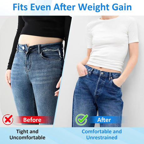28 Pcs Button Extenders for Jeans, Waist Extender for Jeans, Pants Button Extender for Women & Men, No Sewing Waistband Extenders 1–1.8 Inches, Women's Accessories