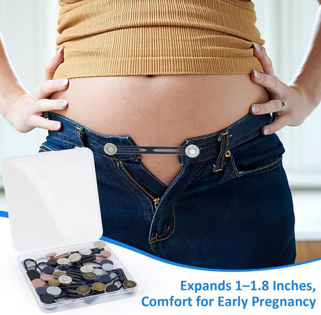 28 Pcs Button Extenders for Jeans, Waist Extender for Jeans, Pants Button Extender for Women & Men, No Sewing Waistband Extenders 1–1.8 Inches, Women's Accessories