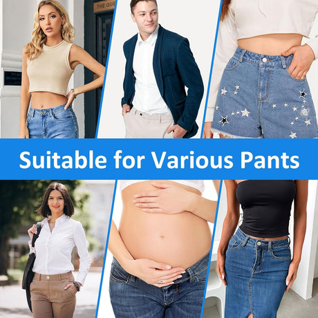 28 Pcs Button Extenders for Jeans, Waist Extender for Jeans, Pants Button Extender for Women & Men, No Sewing Waistband Extenders 1–1.8 Inches, Women's Accessories