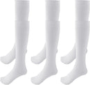 3 Pairs School Uniform Cotton Knee High Socks Athletic Sports Soccer Socks Tube Sock for Girls and Boys