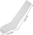 3 Pairs School Uniform Cotton Knee High Socks Athletic Sports Soccer Socks Tube Sock for Girls and Boys
