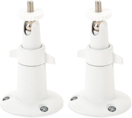 Adjustable Metal Wall Mount for Arlo Essential 3rd Gen/2nd/1st/Go 2/Arlo Pro (6th Gen)/Pro 5S 2K/Pro/4/3/Ultra (3rd Gen)/Ultra 2/Ultra & Ring Stick Up Cam (Battery/Plug-In) (2-Pack, White)