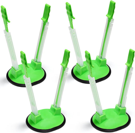 Baggy Rack Holder for Food Meal Prep,Plastic Freezer Bag Holder Stand for Filling, Adjustable Food Storage Bag Holders,Gallon Bag Holder (Pack of 4)