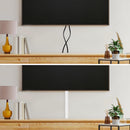 TV Cord Hider – Flexible Wall Cord Cover Low Profile Silicone Cable Raceway Self Adhesive Cut to Size Design for Hiding Wires on Wall Clean Home Setup Cable Concealment, White, 6 Feet
