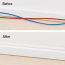 TV Cord Hider – Flexible Wall Cord Cover Low Profile Silicone Cable Raceway Self Adhesive Cut to Size Design for Hiding Wires on Wall Clean Home Setup Cable Concealment, White, 6 Feet