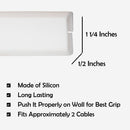 TV Cord Hider – Flexible Wall Cord Cover Low Profile Silicone Cable Raceway Self Adhesive Cut to Size Design for Hiding Wires on Wall Clean Home Setup Cable Concealment, White, 6 Feet