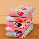 Wool Blend Terry Socks 5-Pack - Winter Thick Warm Mid Calf Crew Socks for Women - Colorful Heart Pattern Cotton Socks - 5 Pairs