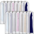 20 Pcs 24 x 72 Inch Garment Bags Bulk Hanging Clothes Storage Covers for Closet Organization Dustproof Transparent Dress Suit Bag Set Wedding Dresses Long Gowns Coats Seasonal Wardrobe White Black