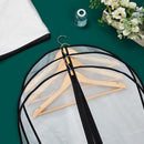 20 Pcs 24 x 72 Inch Garment Bags Bulk Hanging Clothes Storage Covers for Closet Organization Dustproof Transparent Dress Suit Bag Set Wedding Dresses Long Gowns Coats Seasonal Wardrobe White Black