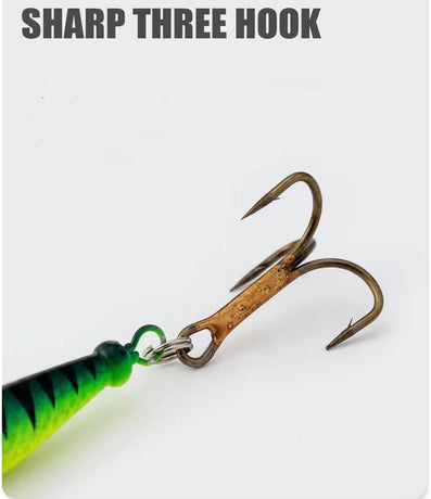 4Pcs Fishing Lure Spinner Baits, Bait Bionic Hard Baits,Metal Rotating Sequin baits for Bass, Trout, Walleye, Northern Pike and Salmon  0.63oz
