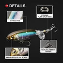 5Pcs Premium Top Water Fishing Lures, Lure for Bass with Soft Propeller Tail Catfish,Pike Perch, Bass, Lures Freshwater or Saltwater