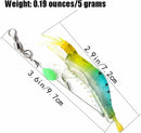 7Pcs Fishing Lures Shrimp Bait Set,Soft Bionic Lures, with Luminous Sharp Hooks for Freshwater Saltwater,Attract Bass, Trout, Catfish, Salmon