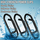 50-Pack Fishing Stealth Power Speed Clips, High Strength Stainless Steel Clips for Lures Quick Change, Freshwater Saltwater Crankbait Popper Snap Connector Tackle  25LB