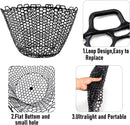 Fishing Nets Silicone Replacement Netting, Clear Black Fly Ice Net Landing Kayak Without Handle for Freshwater Saltwater Foldable Soft Flexible Trout Mesh 4025