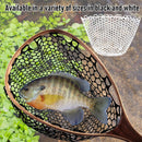 Fishing Nets Silicone Replacement Netting, Clear Black Fly Ice Net Landing Kayak Without Handle for Freshwater Saltwater Foldable Soft Flexible Trout Mesh 4025