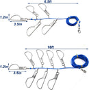 Fish Stringer 16ft/6.5ft, Fishing with Stainless Steel Swivels Snaps Lock and Heavy Duty Ground Pillar, Stringers Trout Gear for Bass Salmon Walleye 16ft 8 snaps