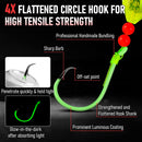 5-Pack Catfish Bait Float Rigs Kit, Ready Cat Fish Rig with Rattles Peg Floats Beads Circle Hooks 6/0 8/0 10/0, Catfishing Tackle Equipment Rattle Floater Bobbers Fishing Gear  Hook - 30LB Line