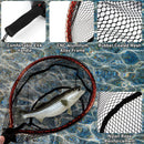 Fly Fishing Net with EVA Handle, Ice Landing Nets CNC Aluminum Alloy Frame, Rubber Coated Mesh Trout Kayak for Crappie Bass Sunfish Bulegill Panfish Black