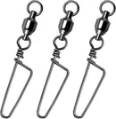 Fishing Snap Swivels, High Strength Ball Bearing Swivel with Stainless Steel Coastlock 26-503LB, Black Nickel Coating Corrosion Resistance Freshwater Saltwater