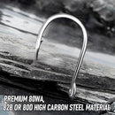 Fishing Circle Hooks 5X Strong Catfish Octopus Livebait Hooks, High Carbon Steel Welded Hook Jigging Replacement for Freshwater Saltwater Trolling Tackle Tuna, Marlin, Wahoo
