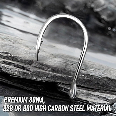 Fishing Circle Hooks 5X Strong Catfish Octopus Livebait Hooks, High Carbon Steel Welded Hook Jigging Replacement for Freshwater Saltwater Trolling Tackle Tuna, Marlin, Wahoo  #4/0 - 10 Pack