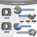 Petluno Inflatable Donut Cushion for Tailbone Pain Relief - Orthopedic Hemorrhoid & Sciatica Seat Cushion - Coccyx Cushion for Postpartum, Pregnancy, Office Chair, Car, Wheelchair & Post-Surgical Recovery (Grey)