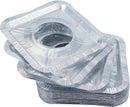 Gas Burner Liners (50 Pack) 8.5" Disposable Aluminium Foil Square Stove Covers - Range Protector to Catch Oil, Grease and Food Spills