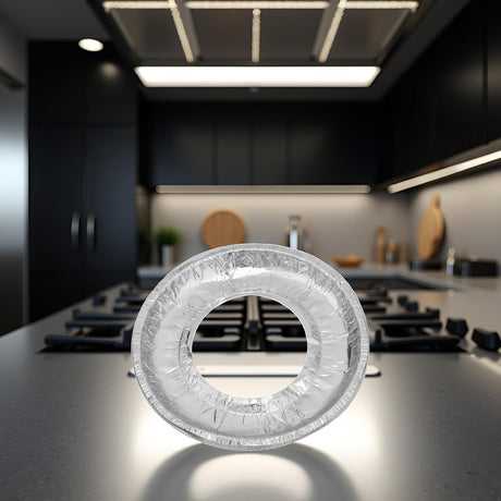 10 Pcs Round Aluminum Foil Stove Burner Covers Disposable Heavy Thick Quality Bib Liners Drip Pans Gas Range Top Protectors Accessories