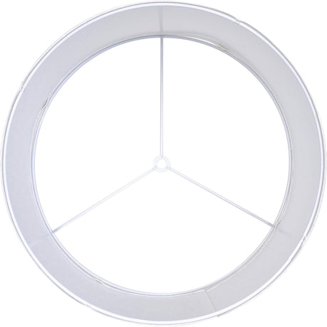 Set of 2 Pure White Linen Drum Lamp Shade 13