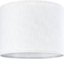 Set of 2 Pure White Linen Drum Lamp Shade 13" Top x Bottom 10" High (Spider) Contemporary Shades for Table Lamps & Bedside Replacement Lampshade - Petluno Assembly is Required White-Texture 13*13*10