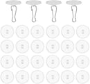 30 Pieces Clear Self-Adhesive Ceiling Hooks, No-Drill Ceiling Hooks, Sticky Hooks with Flagpole Clips for Bedroom, Bathroom, Kitchen, Bedroom Wall, Carnival Item