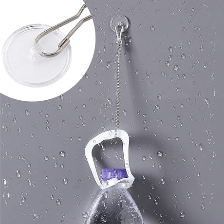 30 Pieces Clear Self-Adhesive Ceiling Hooks, No-Drill Ceiling Hooks, Sticky Hooks with Flagpole Clips for Bedroom, Bathroom, Kitchen, Bedroom Wall, Carnival Item